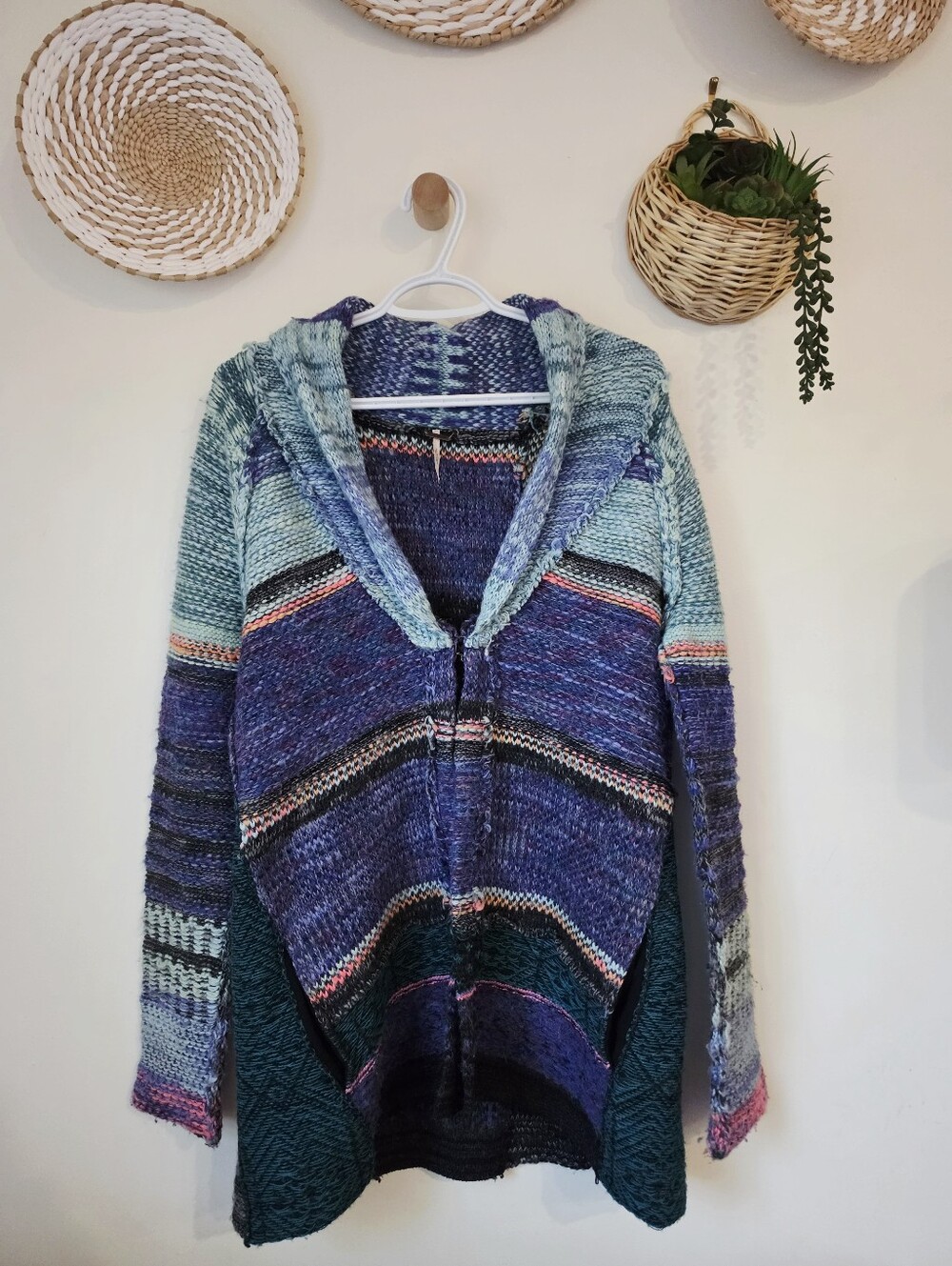 Free People Rock Candy Kryptonite Patchwork Cardigan - Rare Boho Size Small